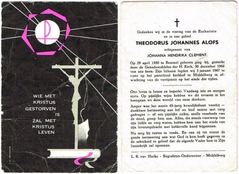 Alofs Theodorus Johannes 1890-1966